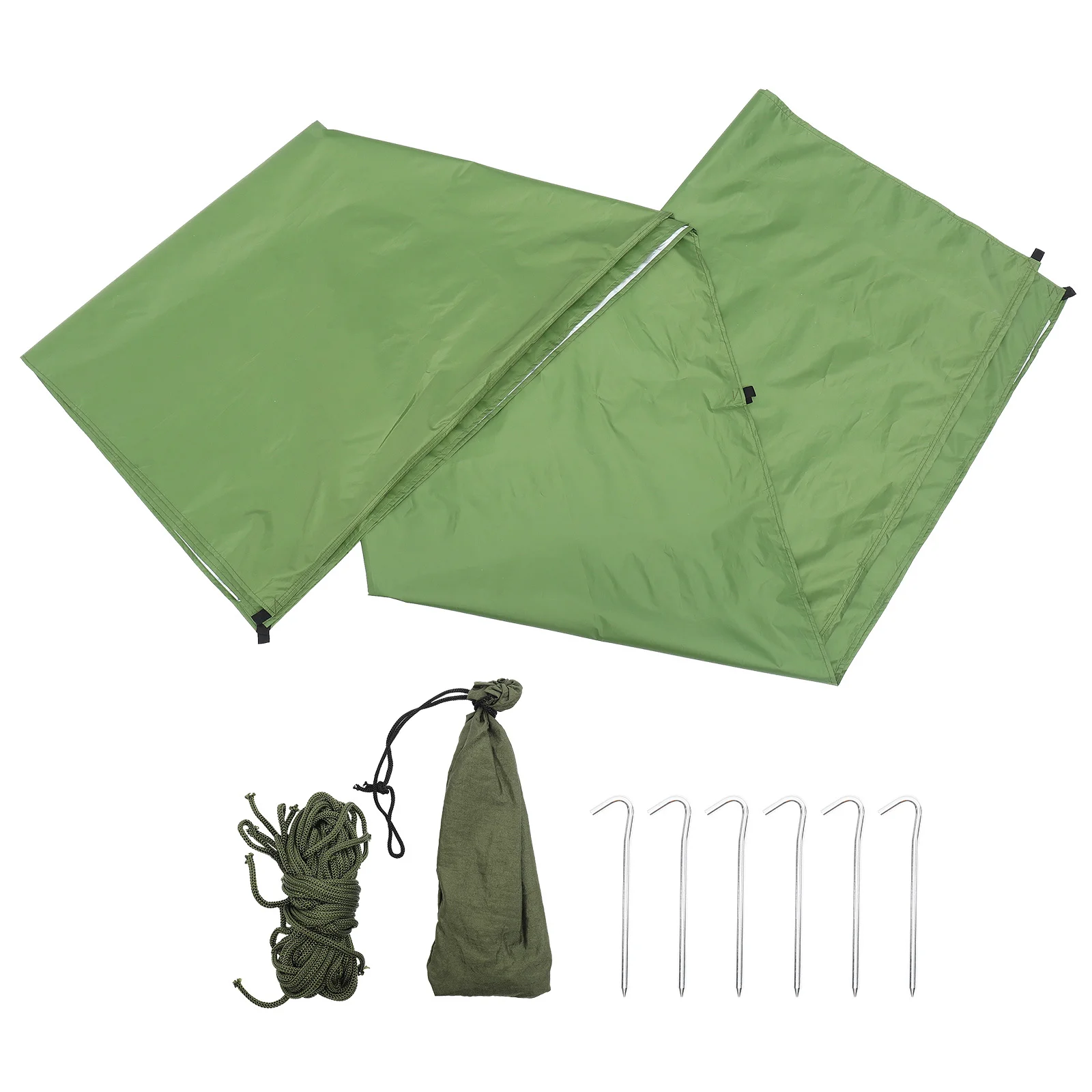 

1Set Lightweight Waterproof Camping Tarp Tent Uv Resistant Silver Coated Shade for Outdoor Beach Park Garden Portable Folding