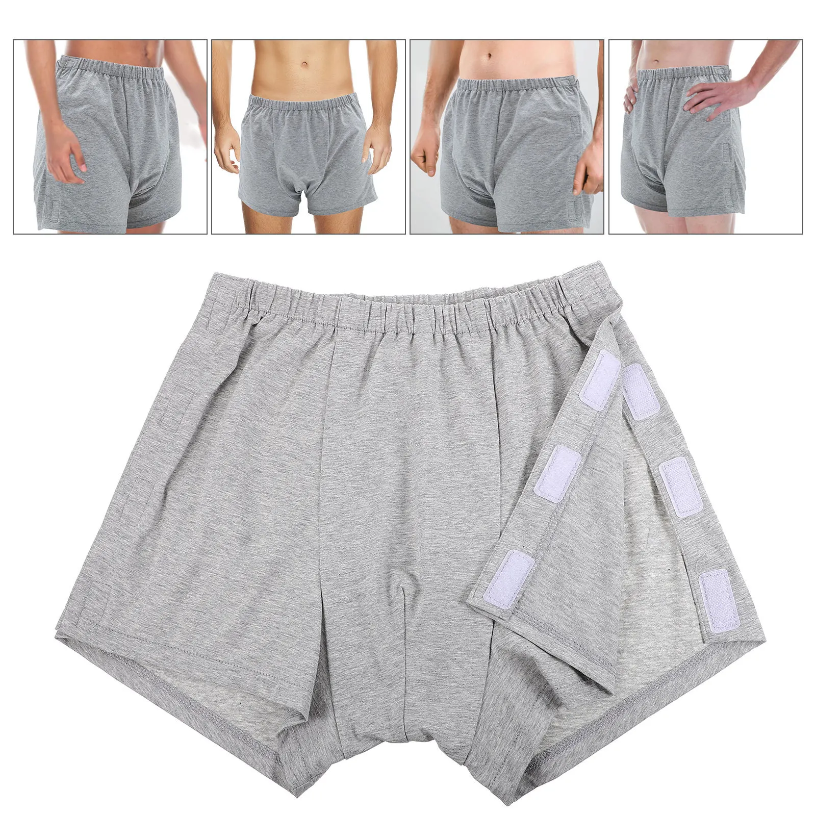 

Мужские моющиеся трусы для недержания, легко носить, послеоперационные брюки, одежда для кормления для пациентов с ограниченными возможностями, прикованные к постели