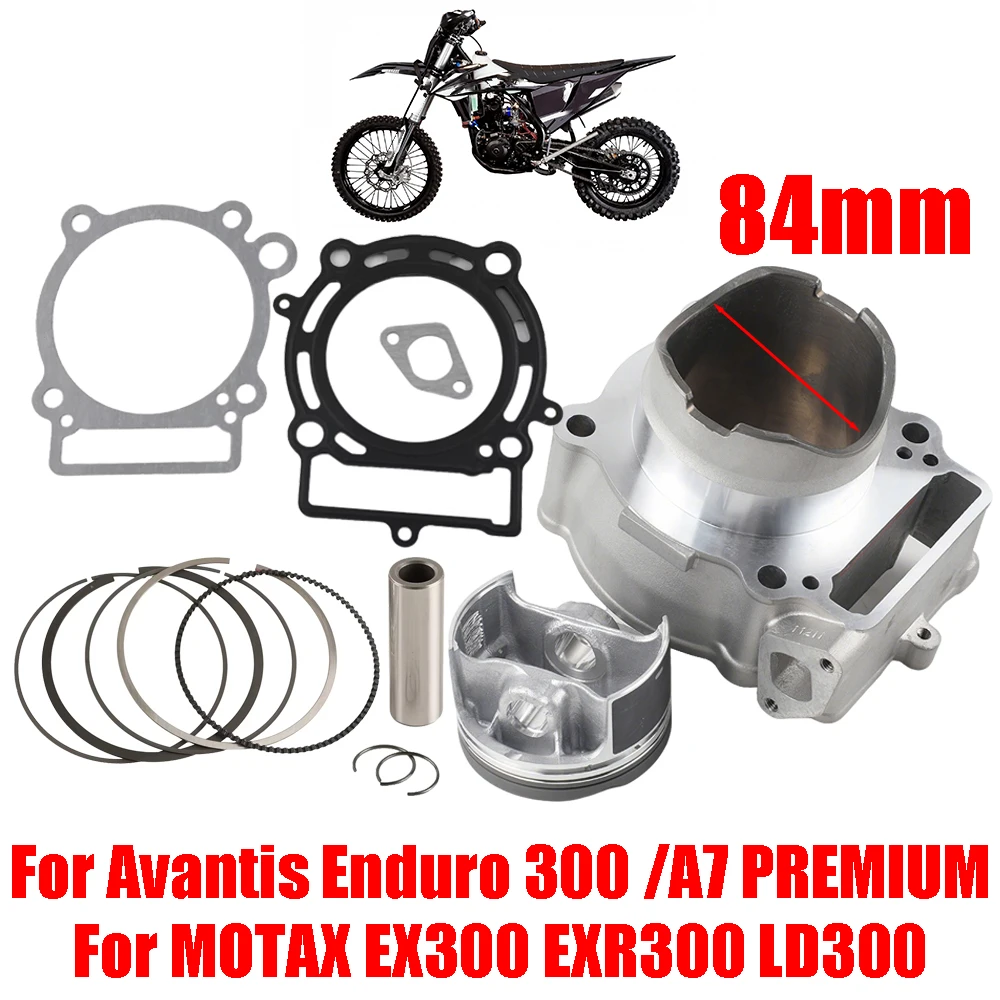 Kit de Juntas de Pistón y Cilindro de Motor de 84 mm para Motocicleta AVANTIS ENDURO 300 A7 PREMIUM 177FMM MOTAX EX300 EXR 300 LD 300