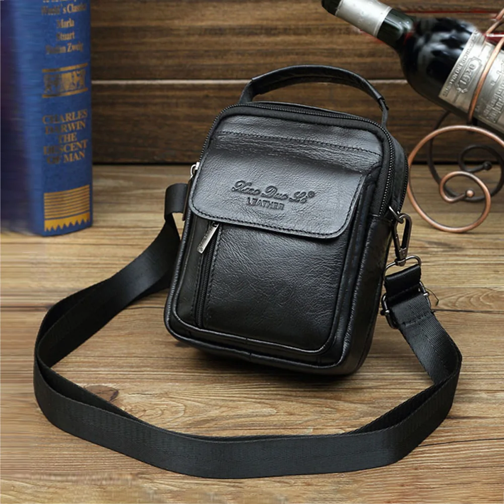 New Men Mini Shoulder Messenger Cross body Fanny Bags Pouch Belt Tote Handbag Fashion Genuine Leather Hip Bum Waist Pack Bag