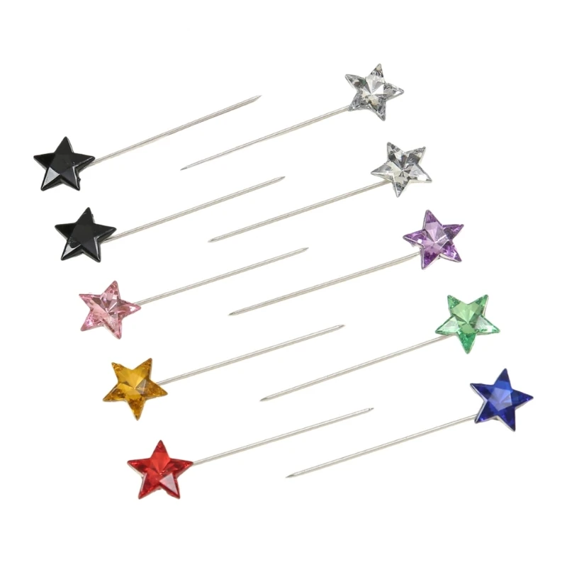 60pcs Trendy Winter Scarf Pins Brooches Star Charm Hijab Safety Pin Mix Colors Headscarf Scarf Buckle Scarf Pin Dropship