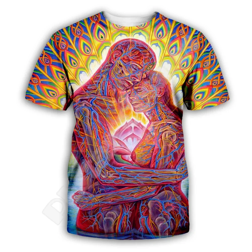 NewFashion Trippy Buddha Mandala Psychedelic Colorful Retro 3DPrint Summer Harajuku Casual Funny Tee T-Shirts Short Sleeves AK5