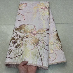 African Nigerian Tulle Lace Fabric, Jacquard Organza Dress, Embroidery Guipure, Party Prom, High Quality, Latest, 5Yard, HD100