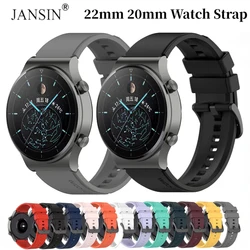 22mm 20mm Silicone Strap For Huawei Watch 3 GT3/2 Pro Samsung Watch 5/4/3 Gear S3 Bracelet Wristband Amazfit GTR/Stratos Correa