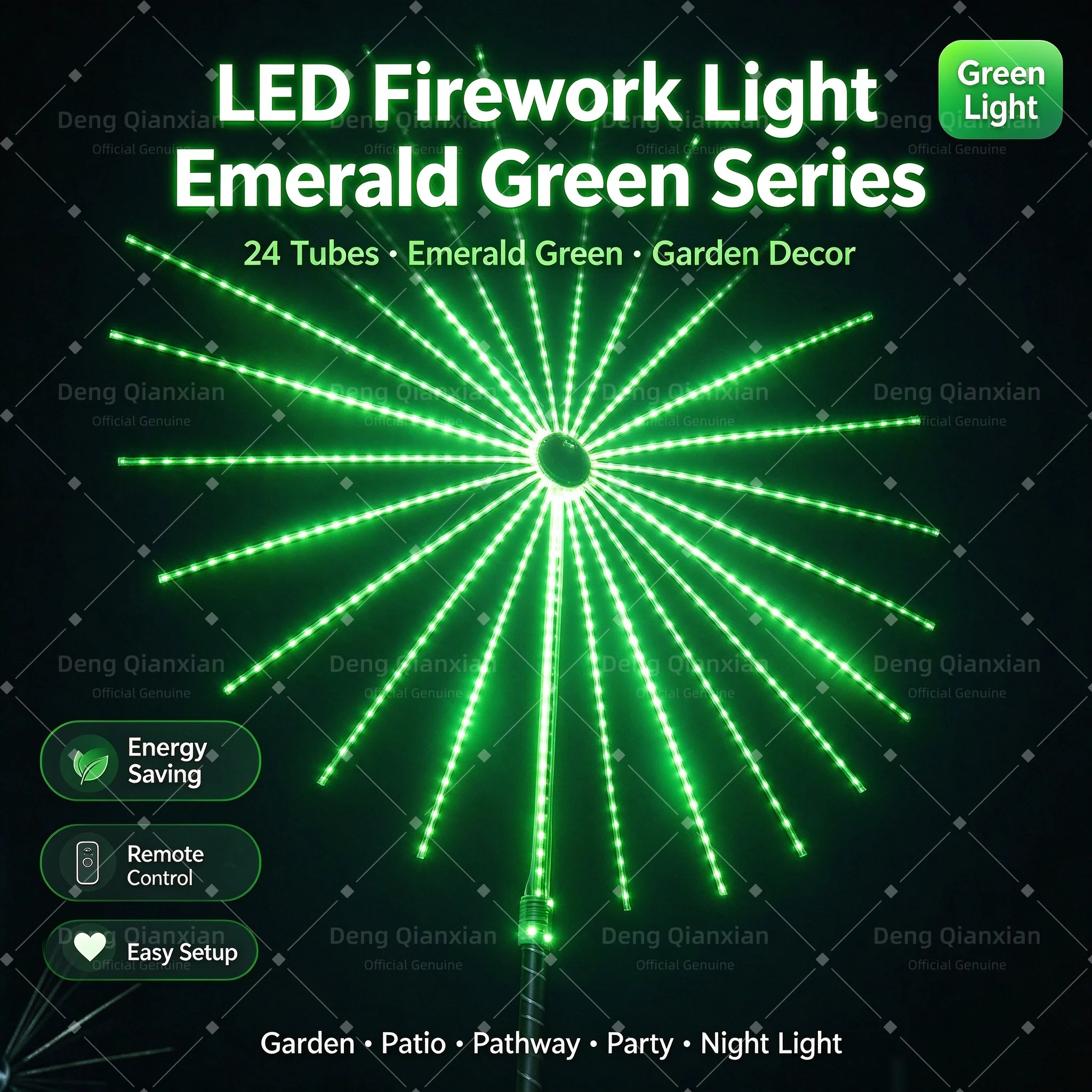 2026 Programmable Firework Lights, Double-Sided RGB Glow, Sound Sync Dancing, Waterproof, Ideal Holiday Party Decor
