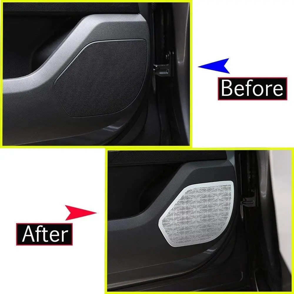 

Aluminum Alloy Car Door Speaker Cover Trim For Land Rover Range Rover Velar 2017 2018