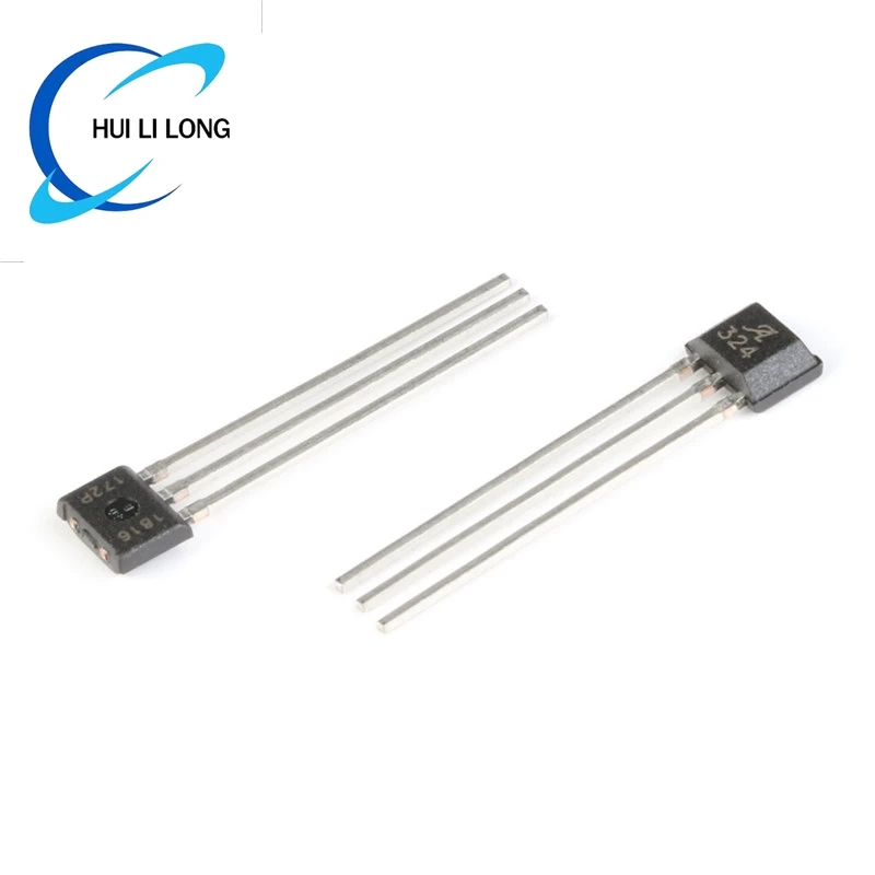 5pcs/1pc A1324LUA-T A1324LUA A1324 324 SIP-3 Hall Effect Sensor Low Noise Linear with Analog Output High precision Linearity IC