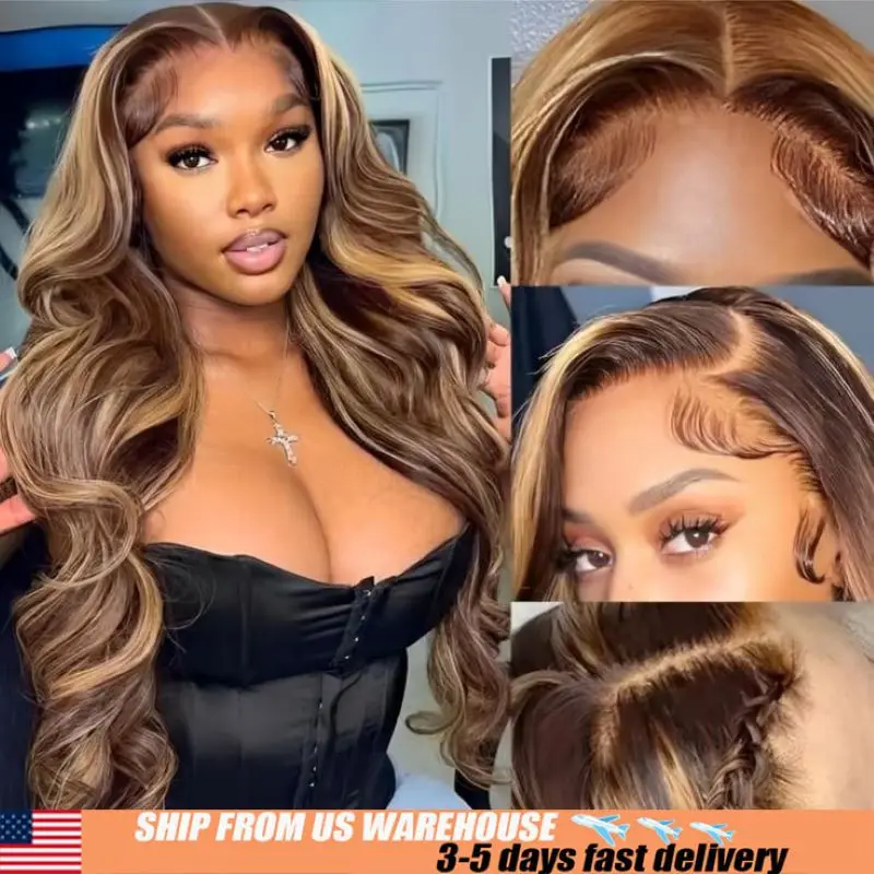 

38-дюймовые парики из человеческих волос Hd Frontal 13x6 Human Body Wave Wig Highlight Wig Human Hair 13x4 Hd Lace Frontal Wig Body Wave Wig