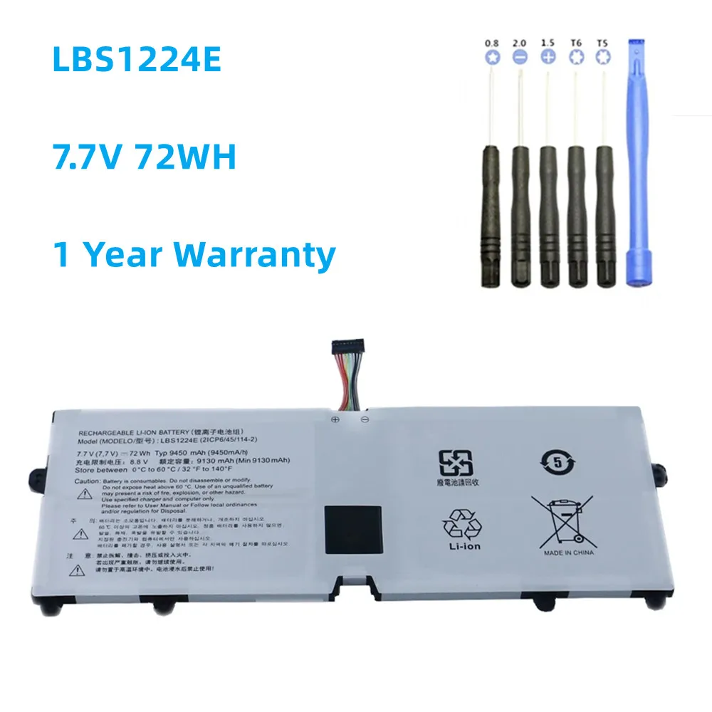 

LBS1224E 72WH Laptop Battery For LG Gram 2018 13Z980 13Z970 14Z980 15Z980 17Z990 15Z980-G AA52C 15Z980-G 14Z990-H.AA75C LBR1223E