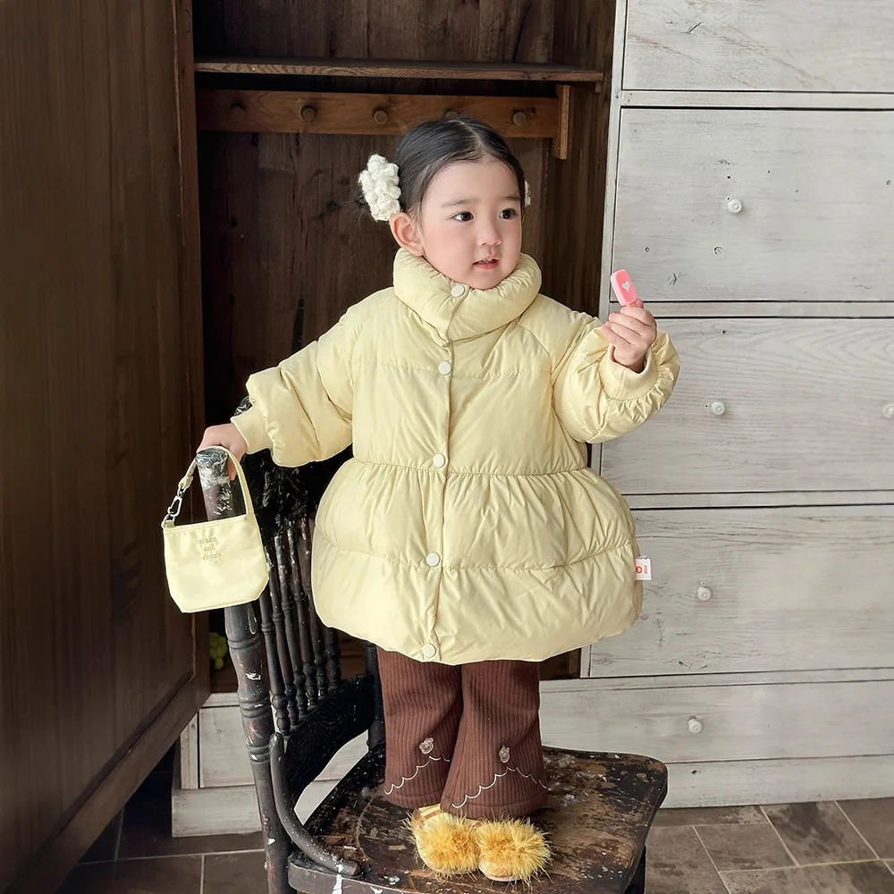 

Kids Baby Girl Down Jacket 2025 Winter 90% White Duck Windproof Toddler Girl Down Coat Solid Thick Warm Teen Girl Outerwear Coat