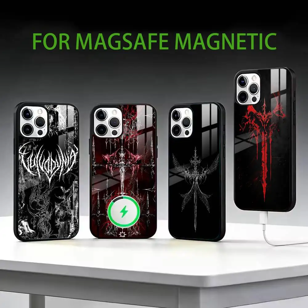 

Чехол C-Cyber Sigil Cross для iPhone 17, 16, 15, 14, 13, 12, 11 Plus, Pro Max, магнитный, для беспроводной зарядки Magsafe