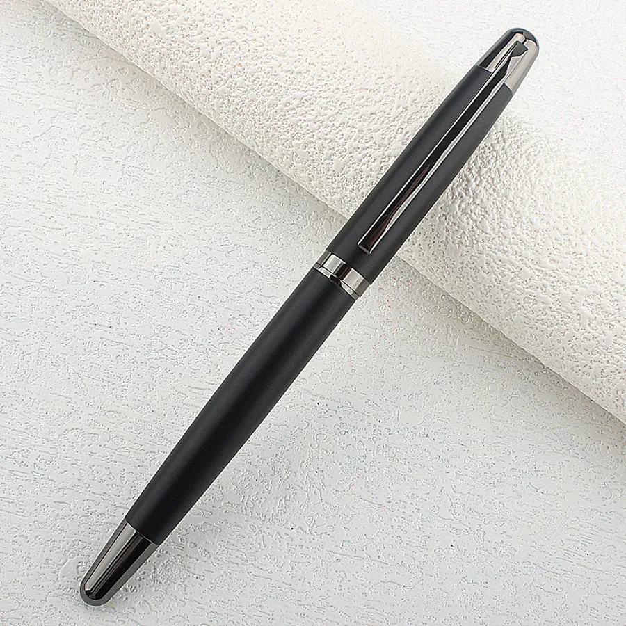 Business 5133 Fountain Pen 0.35MM Nib Metal Matte Black Writing Ink Pen with Converter for Students Gifts