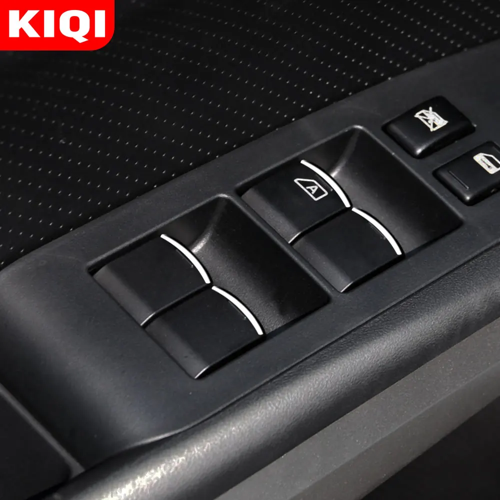 ABS Chrome Door Window Lifter Switch Button Trim for Nissan X-trail T31 Qashqai J10 Teana Sylphy Tidda March Sunny Note Altima