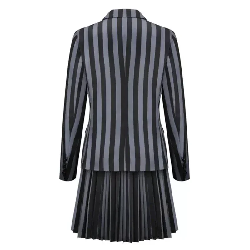 Hochzeit Kinder Frauen Addams Cosplay Kostüm Kinder Teenager Mädchen Addams JK Akademie schwarz Schuluniform Kostüm