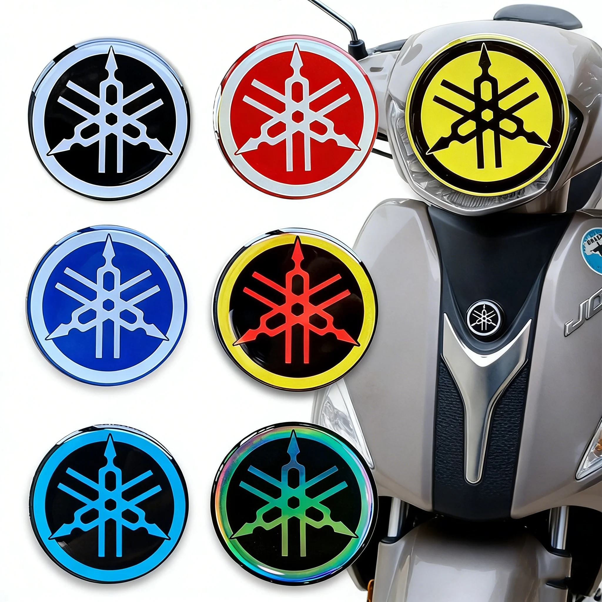

Motorcycle Stickers for Yamaha 3D Logo Reflective Suitable for Xunying Qiaoge I125 Modified Racing Car Soft Adhesive Decor