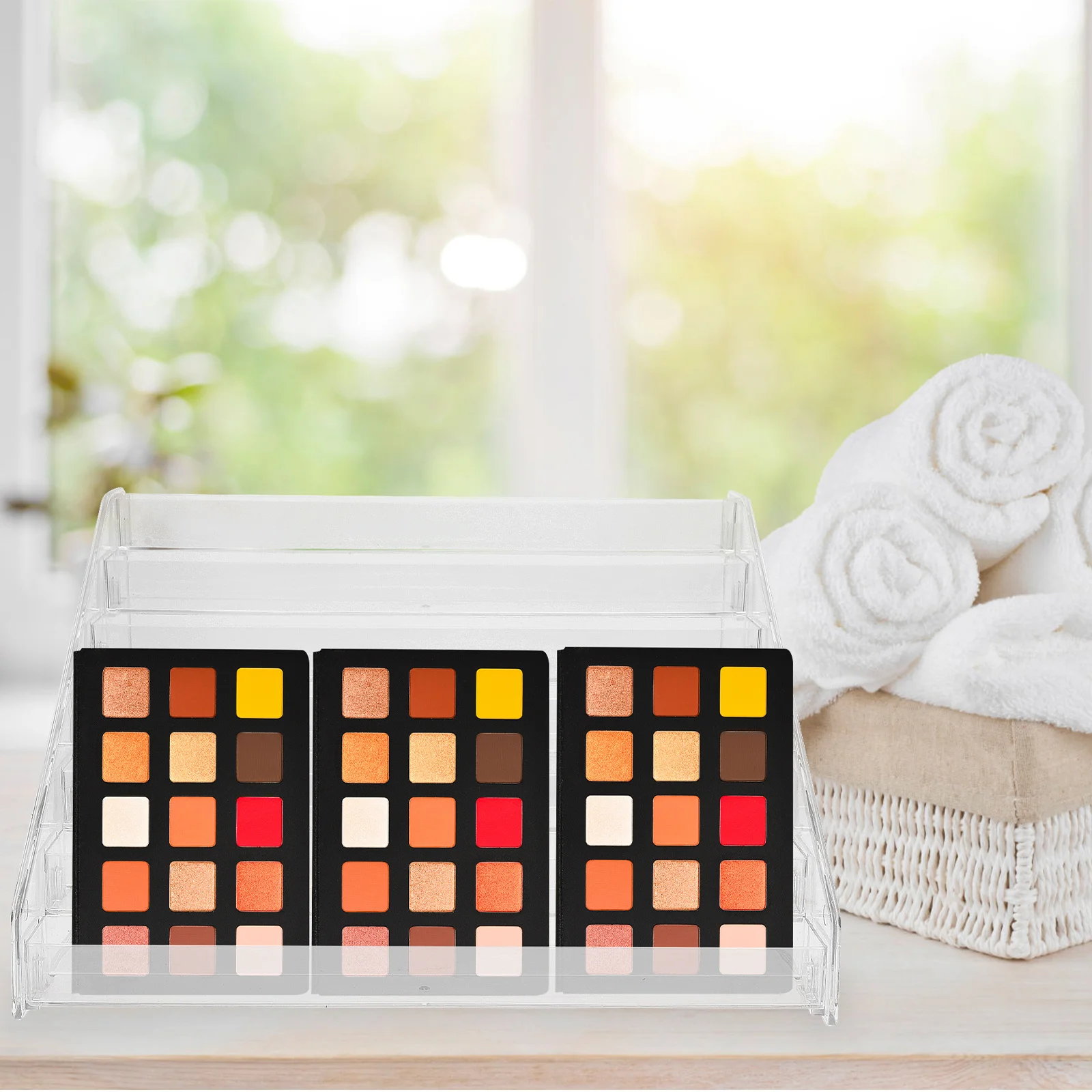 

Detachable Acrylic Lipsticks Display Rack 7-Layer Makeup Organizer Nail Polishes Storage Holder Desktop Storage Stand