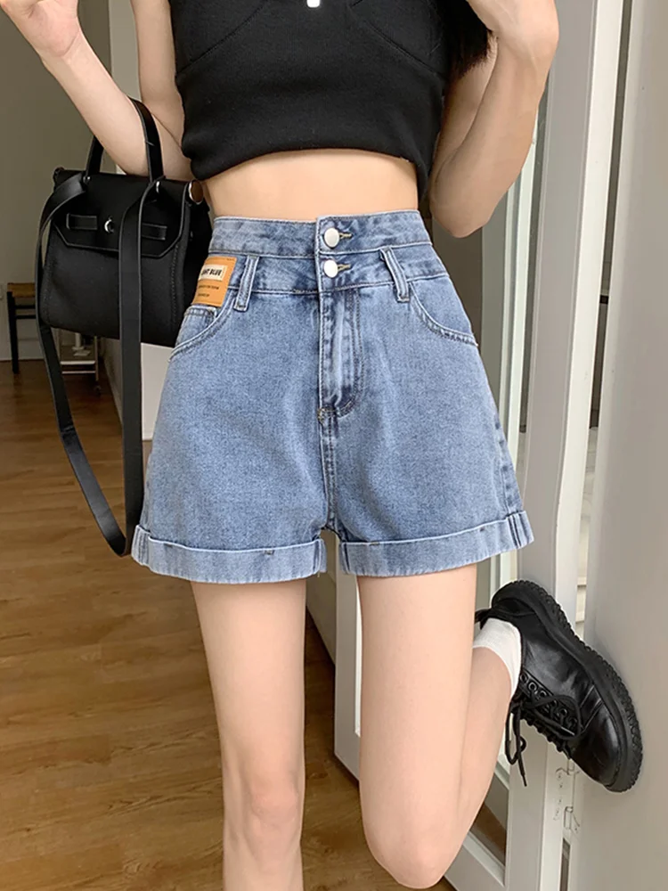 Shorts Womens High Street Fashion Office Lady Chic Tailored Loose Fit Wide Leg Belted Zipper Fly Elegant Urban Commute Style