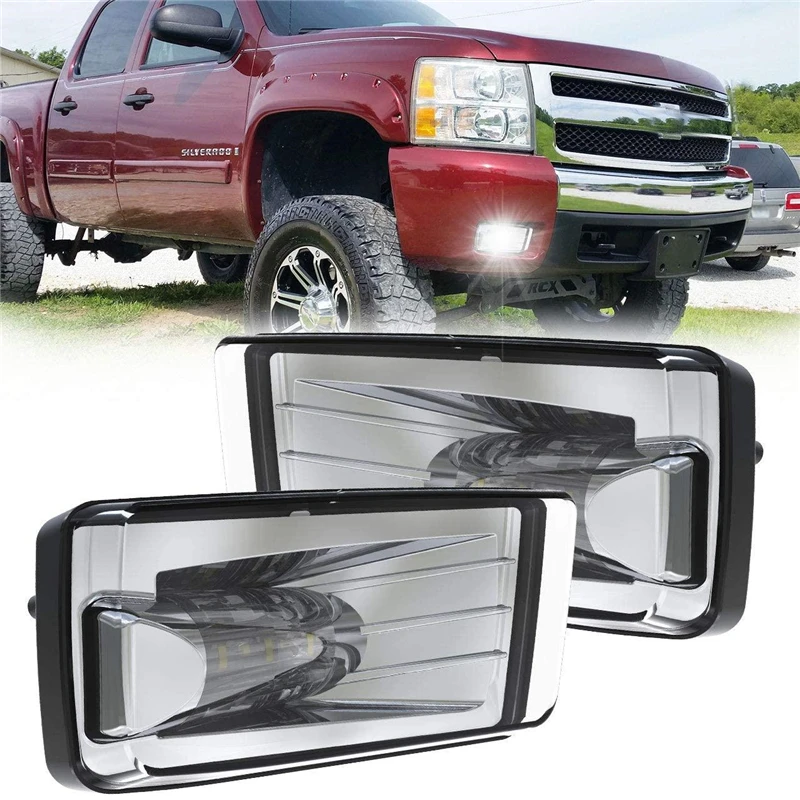 

1 пара светодиодных противотуманных фар с лампами 5202 для Chevrolet Avalanche/Suburban/Silverado/Tahoe для GMC Yukon, противотуманные фары в сборе, водонепроницаемые