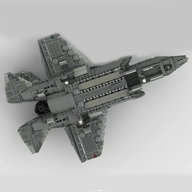 Bloques de construcción Moc modelo militar F-35 B variante relámpago II lutador tecnología bloques regalos juguetes para niños DIY conjunto de montaje