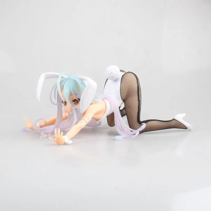 11Cm Anime No Game No Life Sexy Bunny Girl PVC Action Figure Kneeling Posture Phone Holder Cosplay Collection Model Toys Gifts