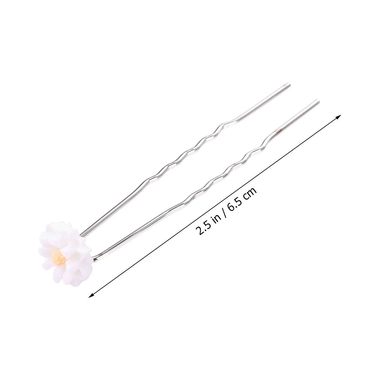 16 Pcs Hair Pin Resin Flower Hairpins Daisy Accessories Diamond U Shape Yellow Bride