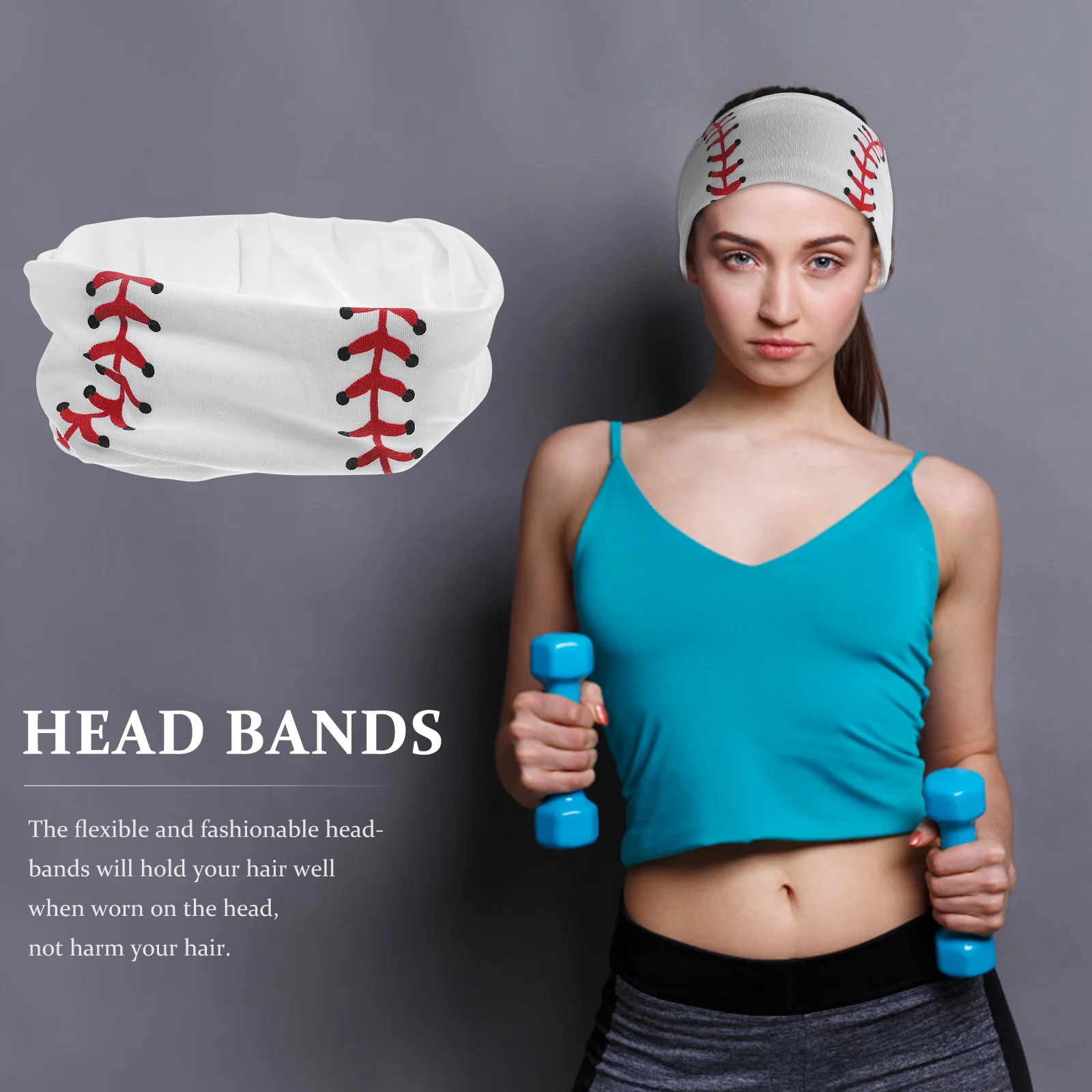 Headband Softball Decorative Elastic Hair Bands Headbands for Girls Youth Accessories Women Fashion Women's