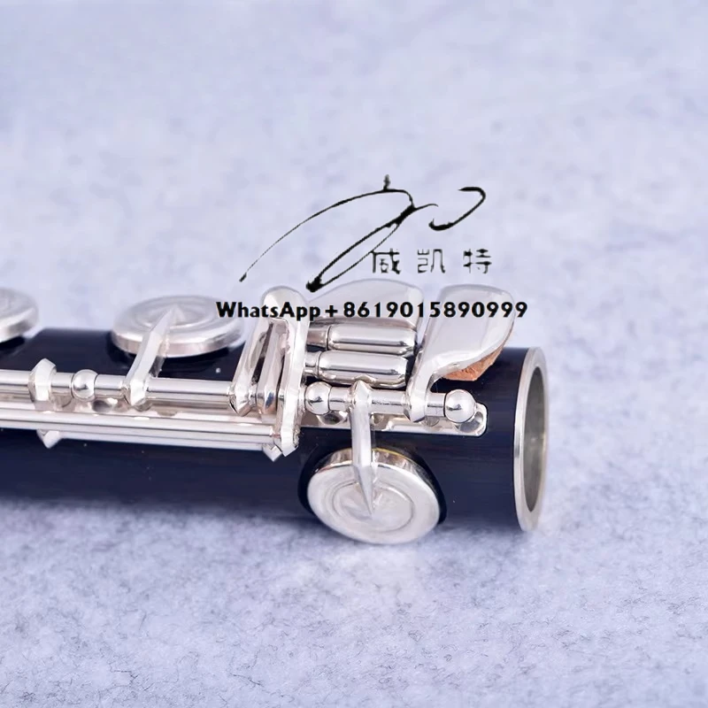 17 Holes Ebony/Grenadilla Flute Open Hole Silver Plated E Key Grenadilla Wood Professional Flute MFL-201