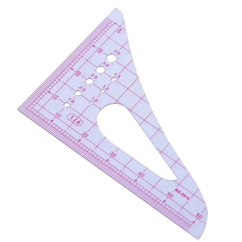 Triangle Scale Cloth Design Ruler for Tailor Sewing, Cutting Tools, DIY  Handmade, 1:4, 1:5, 1Pc - AliExpress 15