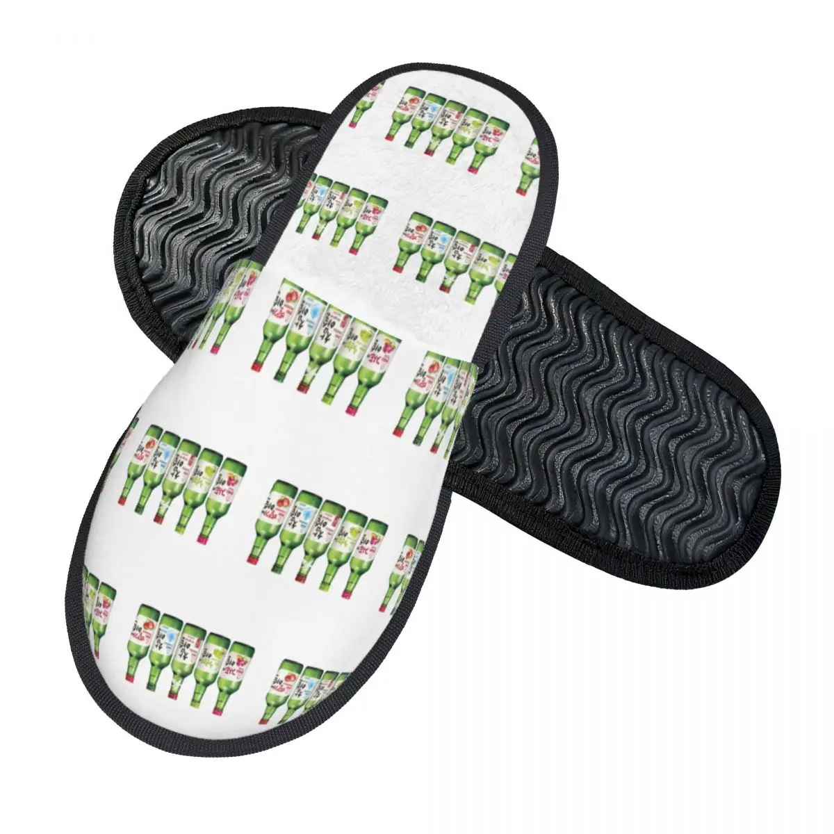 Custom Jinro Soju 5 Flavours Slippers Memory Foam Warm Soft Women House Slipper Indoor Fluffy Shoes