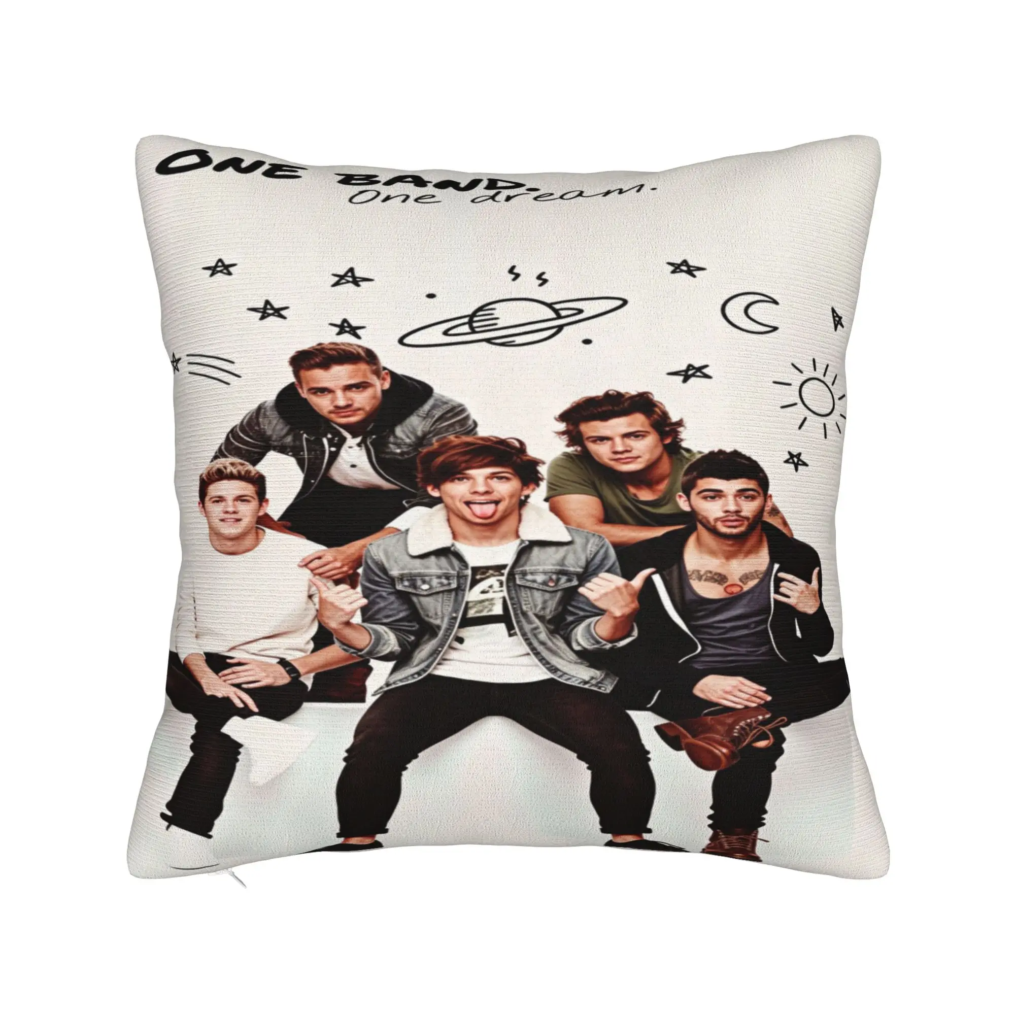 Ones Music and Direction Pillow Case  Square Pillow Cover Vintage Cushion Cover For Sofa Couch Bed Living Room