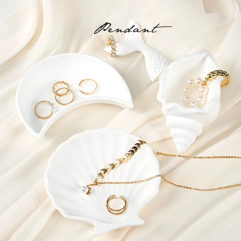 Scallop Storage Tray Silicone Mold DIY Shell Starfish Resin Plaster Trinkets Dish Casting Molds Conch Cup Gypsum Concrete Molds