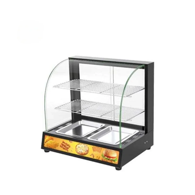 Factory Hotel equipment food warming showcase Hamburger chicken wings display food warmer machine