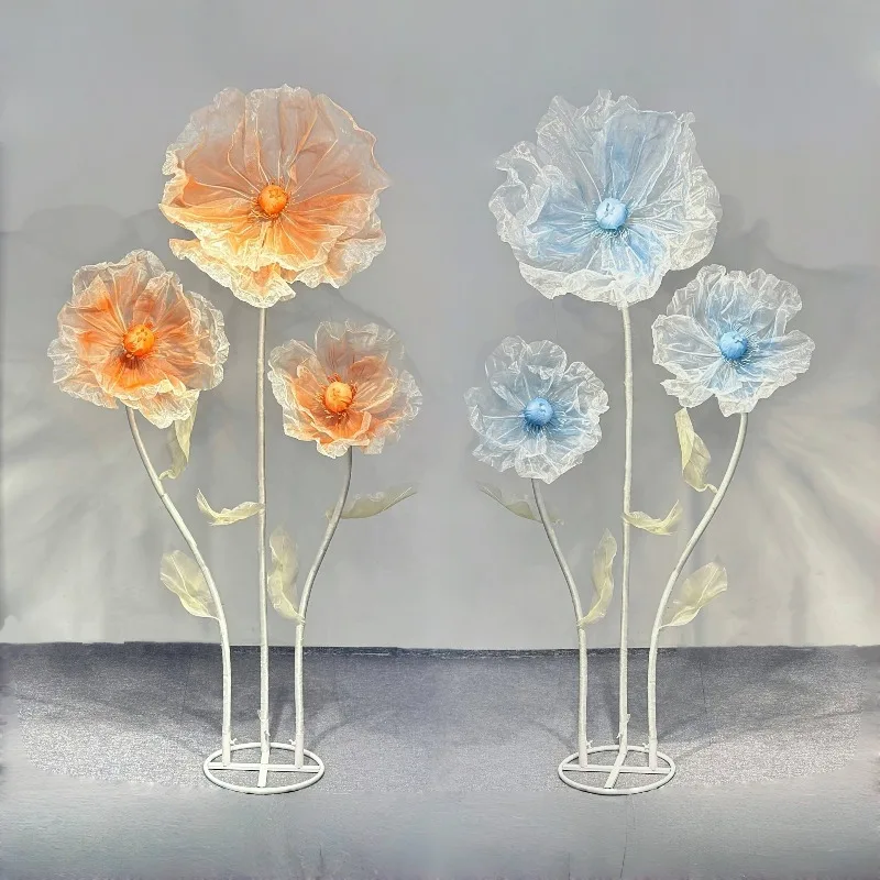 

1.8m Silk Yarn Artificial Flowers Poppy Flower Wedding Decoration Mariage Window Display Flowerwall Garden Decoration Home Decor