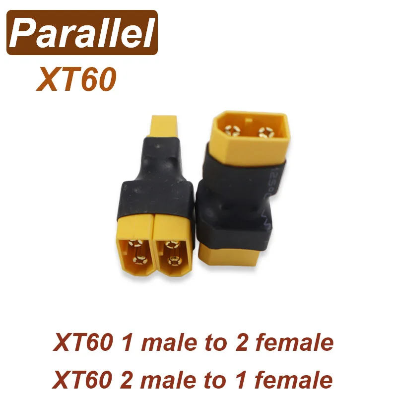 XT60  Parallel Adapter Connectors 1 Male to 2 Female/ 2 Male to 1 Female Parallel Connector for RC Lipo Battery ESC