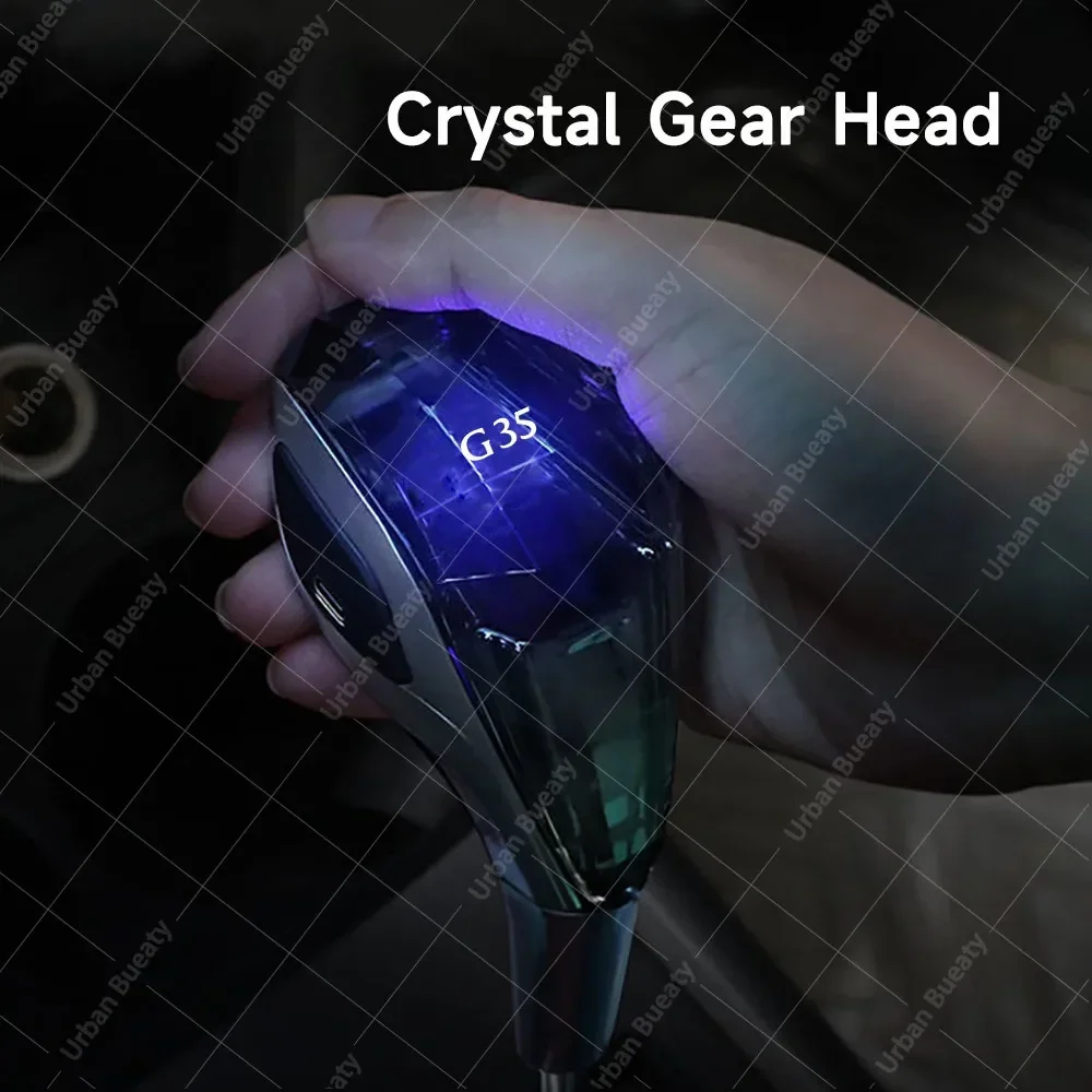 New Car Universal Crystal Handle Gear Shift Knob Gear Head with LED For Infiniti QX50 QX55 QX56 QX60 QX70 QX80 M56 QX30 I30 JX35