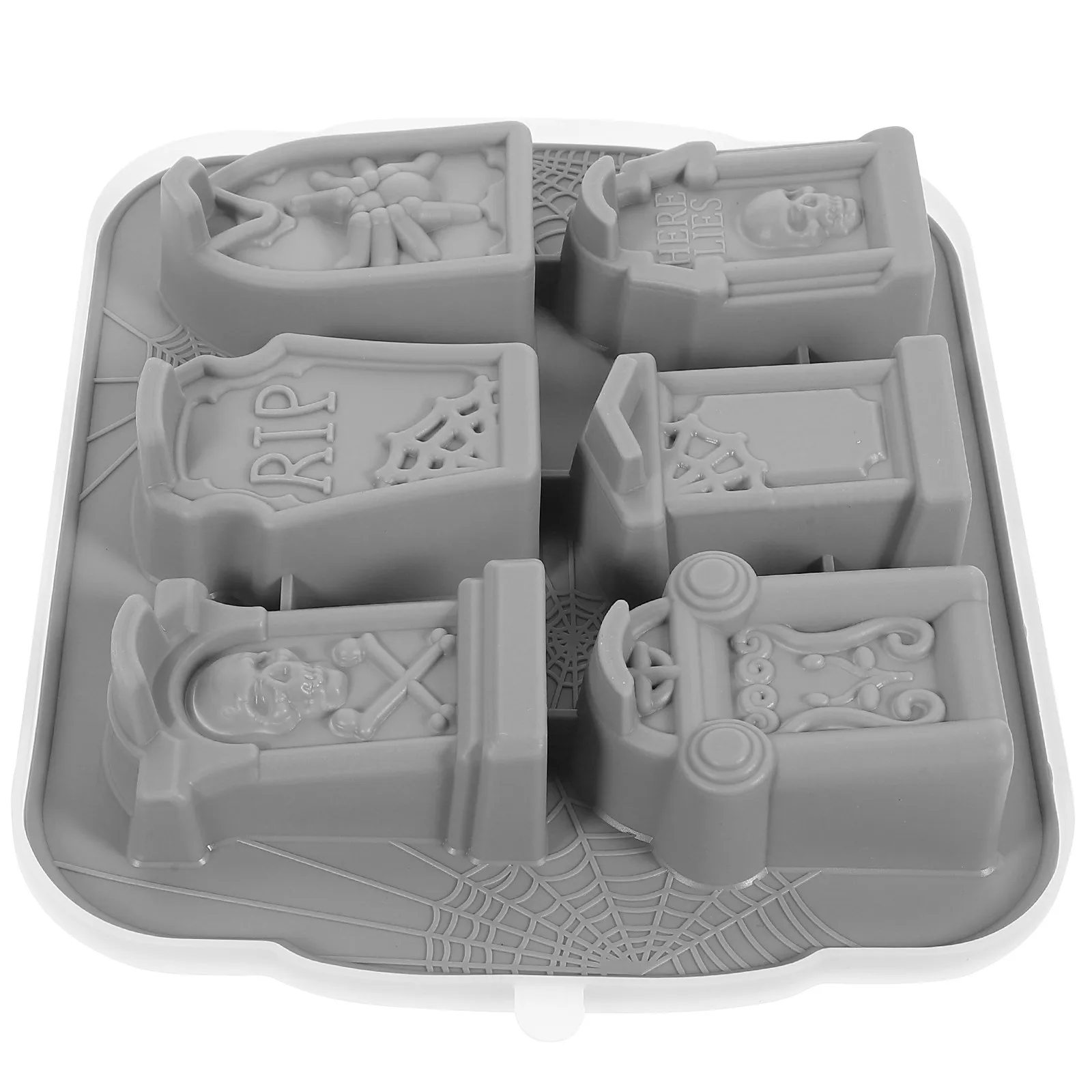 Halloween Coffin Ice Cube Mold – Silicone Reusable Non-Stick Tray with Dustproof Lid for Party