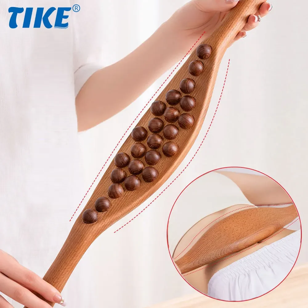 

1 Pcs Guasha Wood Stick Tools, Back Massage Scraping Stick, Wood Therapy Massage Tool, Wooden Massage Roller, Gua Sha Massager