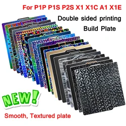For Bambu Lab X1 P1P P1S P2S A1 X1C PEI Plate Smooth Spring Steel Sheet Double Sided Build Plate for Bambulab P1S A1 PEI Sheet