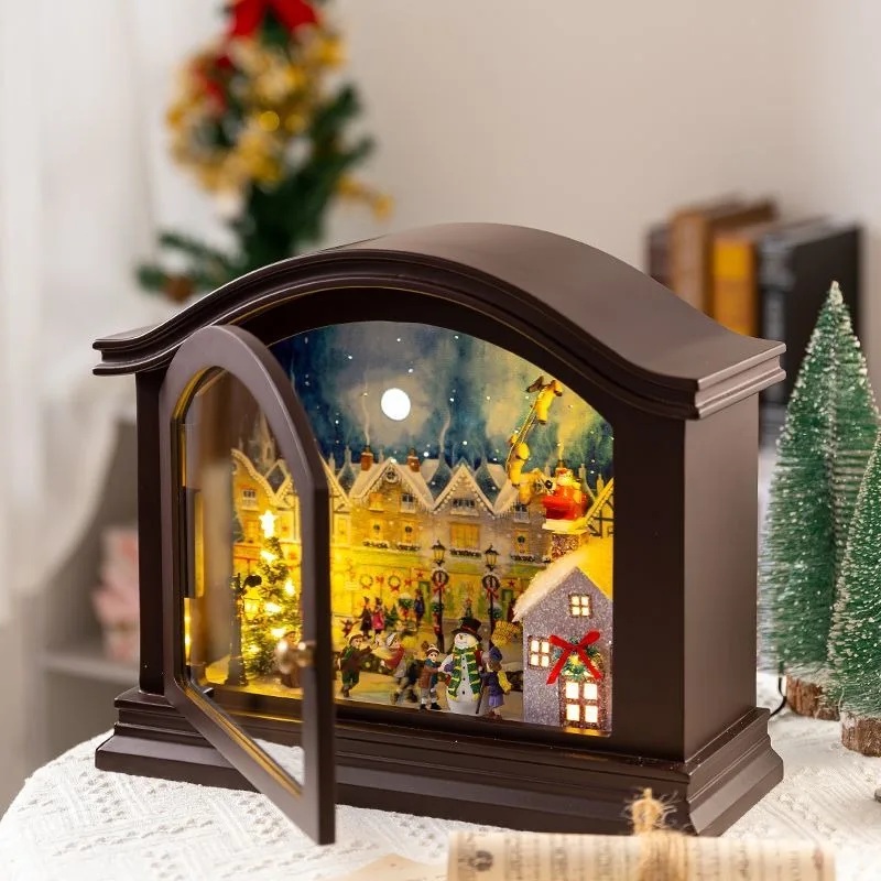 Mr. Christmas premium rotating wooden retro music box music box for girls to give friends birthday gifts
