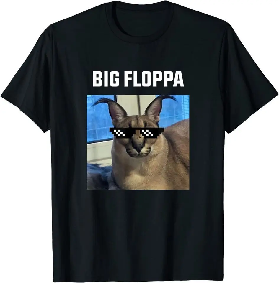 

New Big Floppa Meme Cat Unisex Funny T-Shirt USA Tee