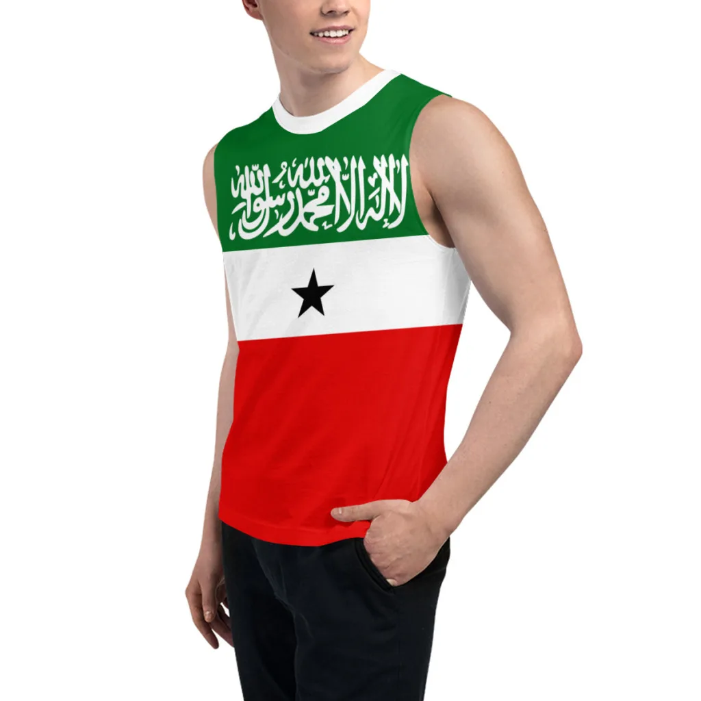 Sleeveless T-shirt Somaliland Flag 3D Men's Boys Tshirt Gyms Tank Tops Fitness Joggers Basketball Training Vest