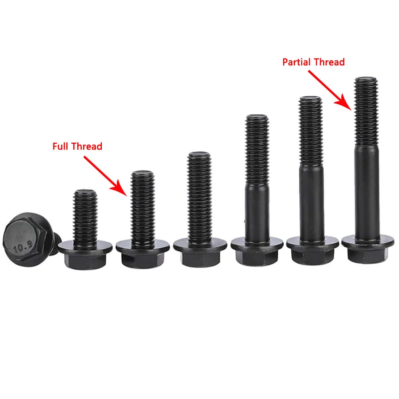 M5 M6 M8 M10 M12 M14 M16 أسود عالي الشد الصف 10.9 عرافة رئيس شفة مسامير الإطار البراغي