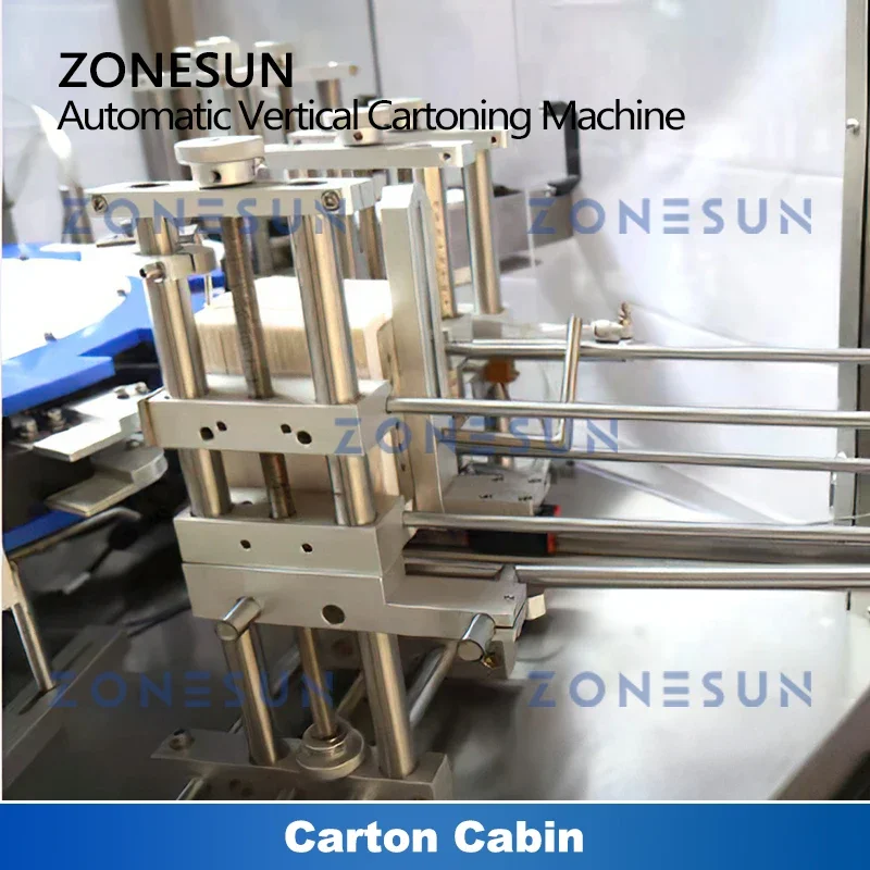 ZONESUN Automatic Carton Boxing Packaging Machine All In One Turntable Cosmetic Bottle Tube Packing Hand Cream ZS-ZHJ50D