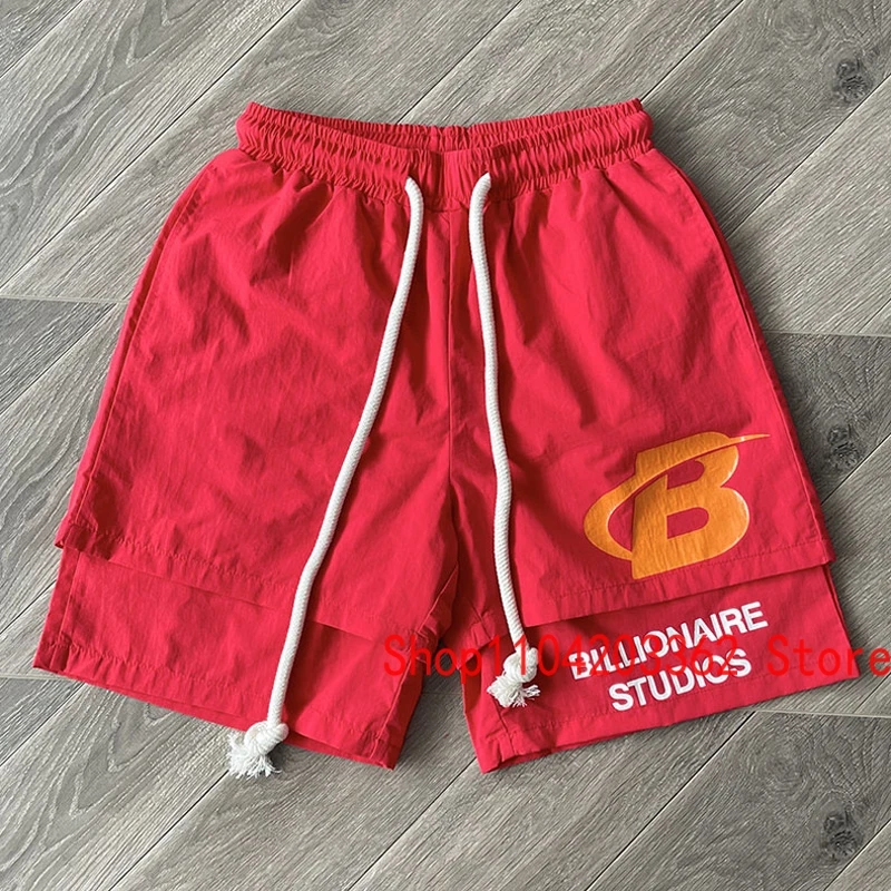 High Street Male Female Billionaire Shorts Europe American Hip Hop Style Street Rap Pop Sports Casual Short-pants Harajuku Style