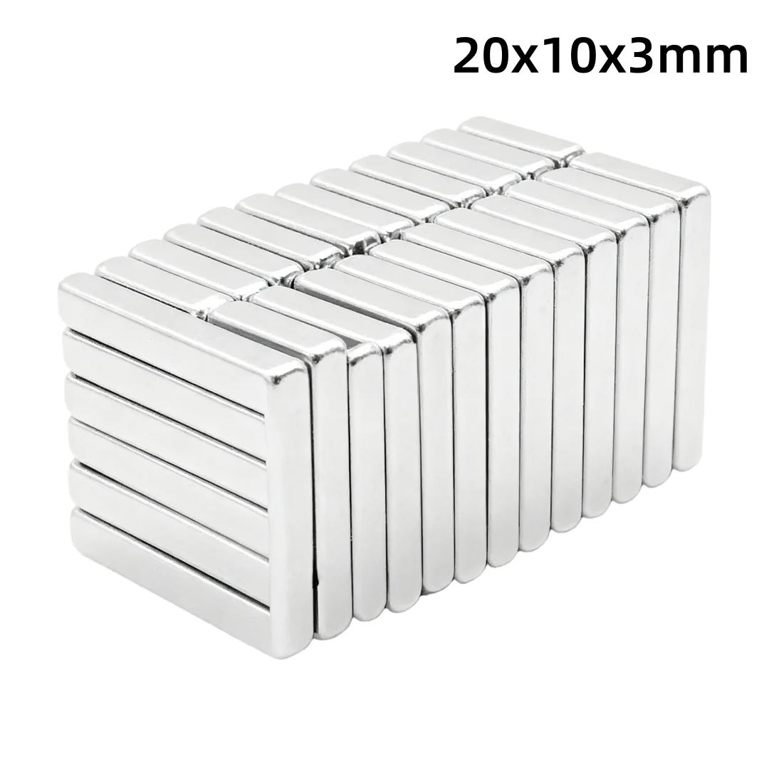 20x10x3mm Powerful Magnets Strong Block Magnets For Fridge, DIY, Building, Scientific, Craft, Education 20*10*3 20x10x3