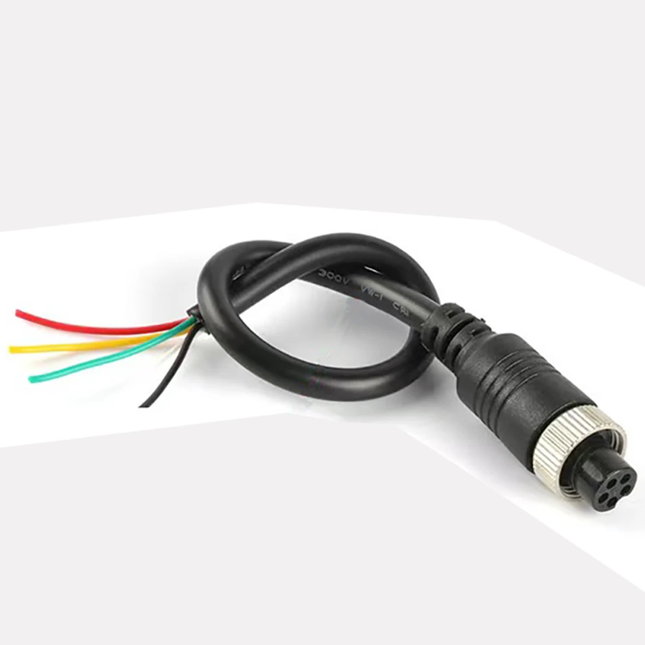 4 Pin Aviation Signal Cable Male or Female Plug  GX12 M12 for Rear View Car Backup Camera/ DVR Video & CCTV Monitor & Subwoofer
