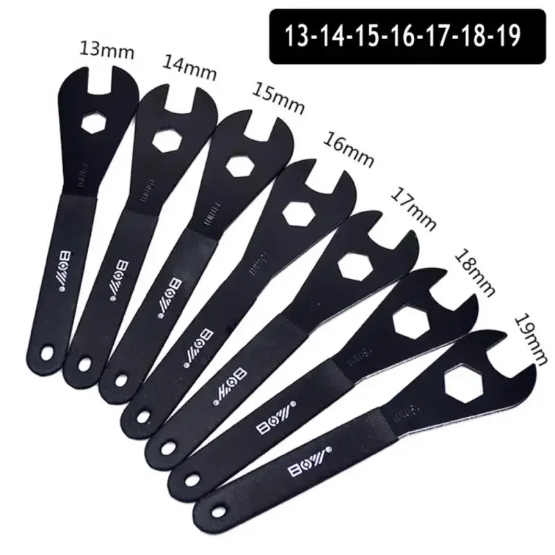 2mm Motorcycle Wheel Cone Wrench 13/14/15/16/17/18/19mm Open Cone Wrench Motorcycle Wheel Pedal Maintenance Tool