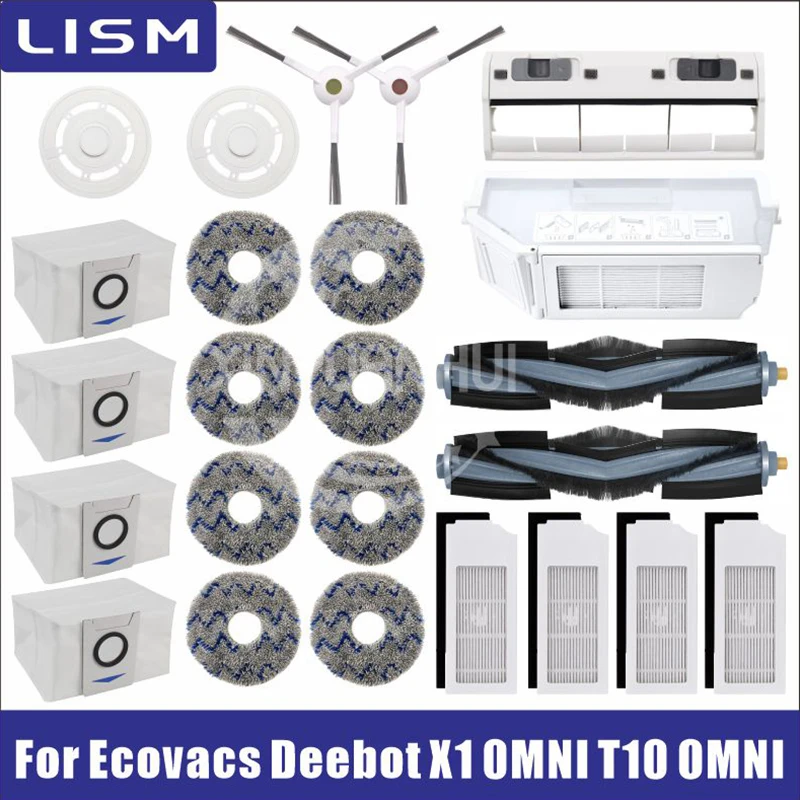 Ecovacs Deebot X1 OMNI T10 TURBO Staubsauger Roboter Filter Seitenbürste Reinigungstuch Ersatzteile Staubbox Zubehör – Detail 1