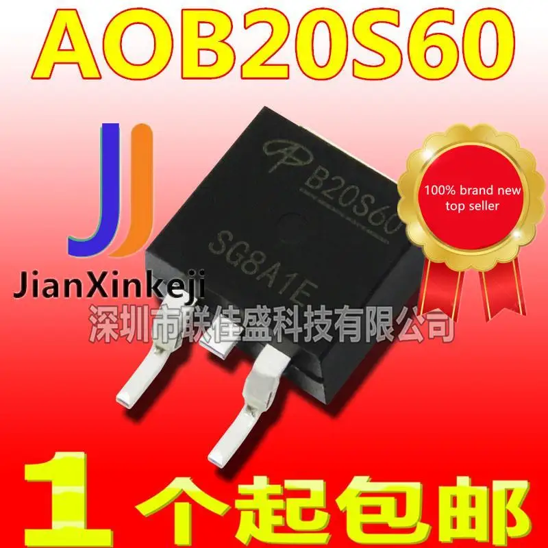 10Pcs 100% Original New In สต็อก AOB20S60 B20S60 20A 600V N-Channel MOS ท่อผลหลอด-263