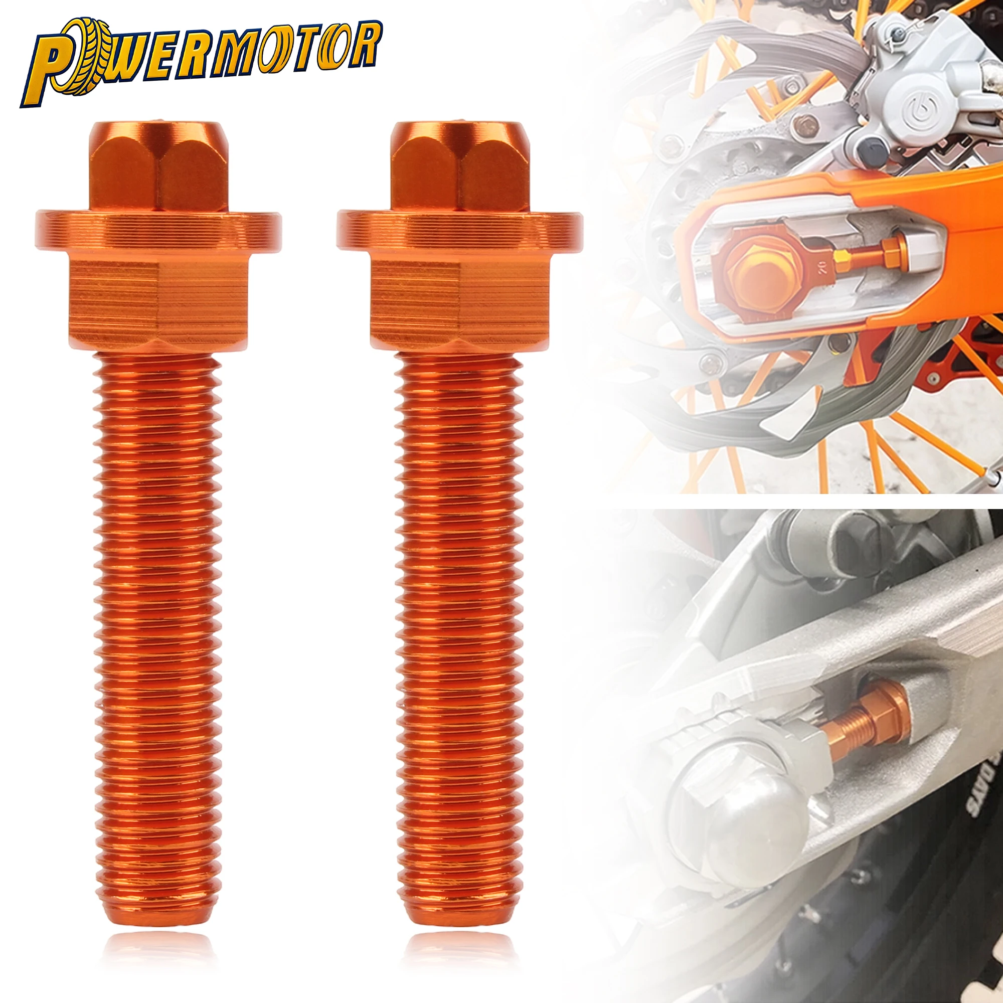 

Motorcycle CNC Chain Adjuster Rear Axle Blocks Bolt Nuts For KTM XC XCF XCW SX SXF EXC EXCF TPi Six Days 125 150 250 300 350 450